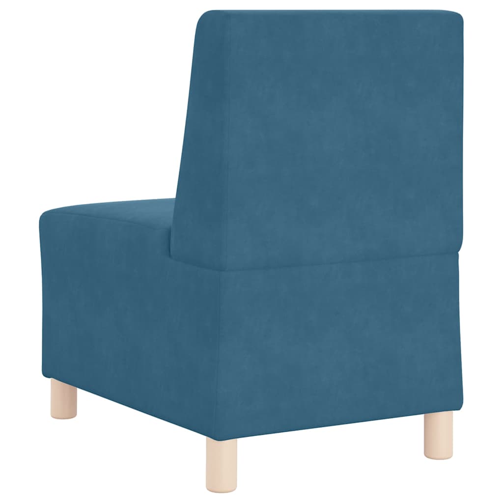 Unità di Divano Modulare Senza Braccioli 3 pcs Blu