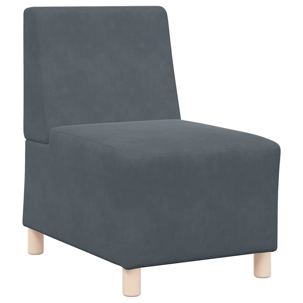Unità di Divano Modulare Senza Braccioli 3 pcs Grigio scuro