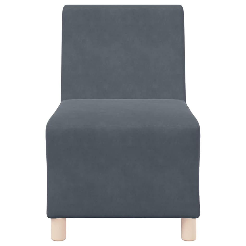 Unità di Divano Modulare Senza Braccioli 3 pcs Grigio scuro