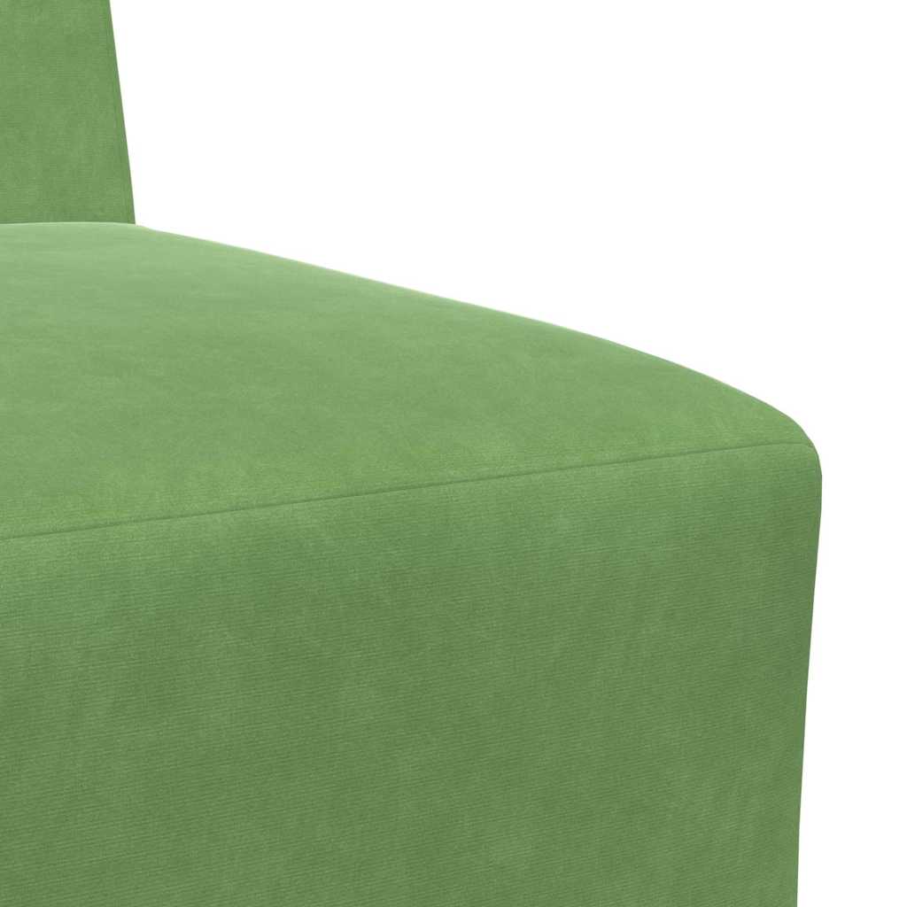 Unità di Divano Modulare Senza Braccioli 3 pcs Verde chiaro