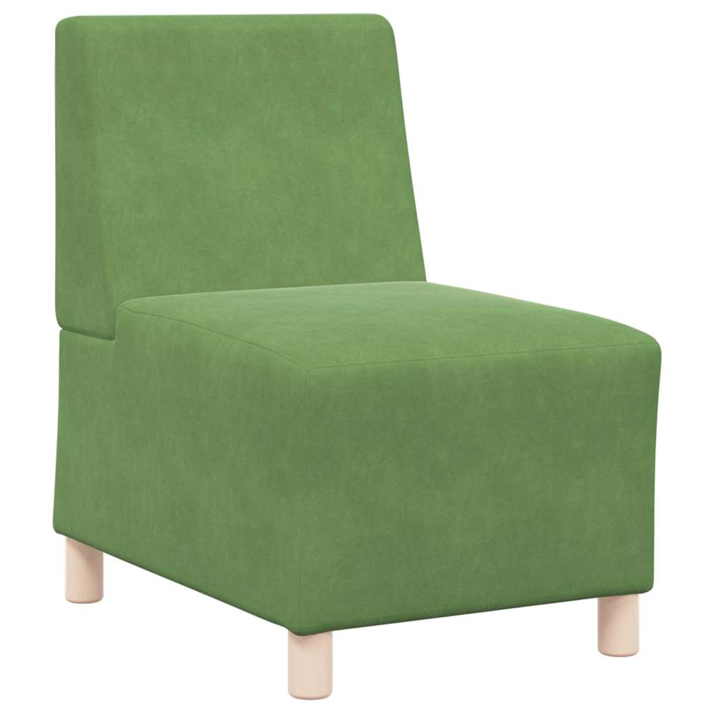 Unità di Divano Modulare Senza Braccioli 3 pcs Verde chiaro