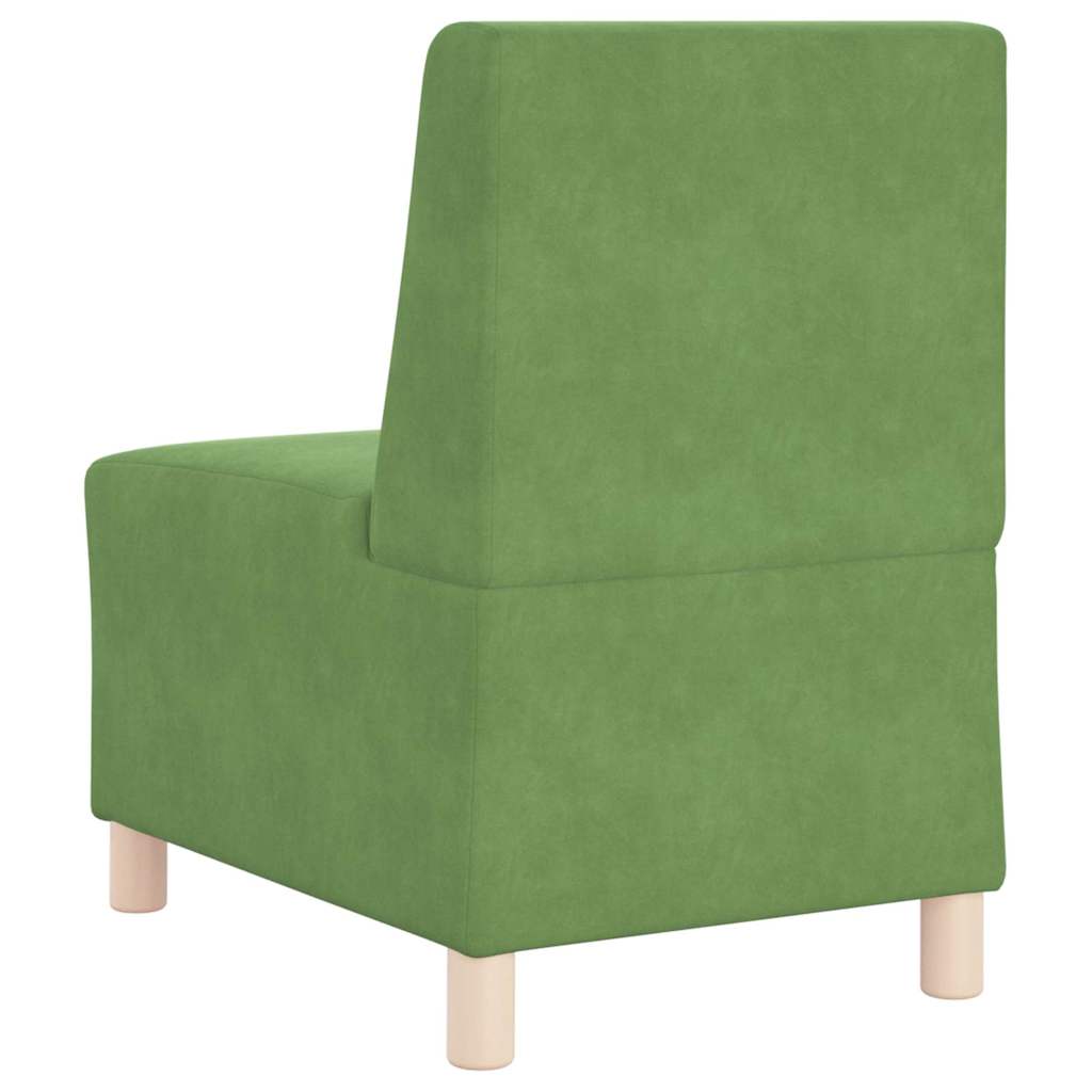 Unità di Divano Modulare Senza Braccioli 3 pcs Verde chiaro