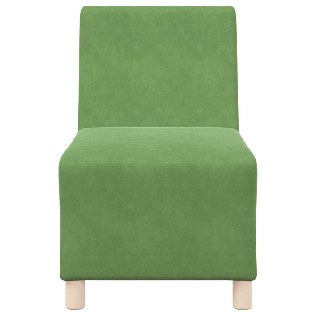 Unità di Divano Modulare Senza Braccioli 3 pcs Verde chiaro