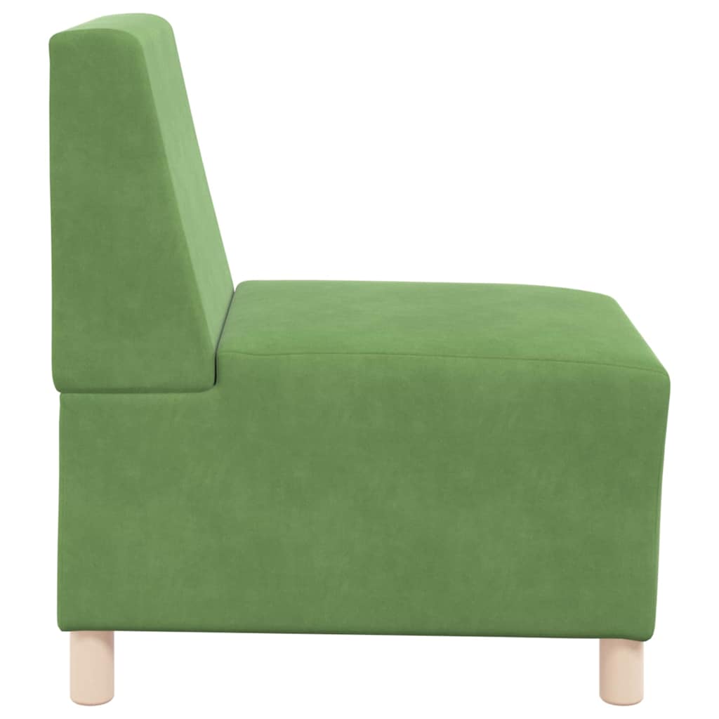 Unità di Divano Modulare Senza Braccioli 3 pcs Verde chiaro