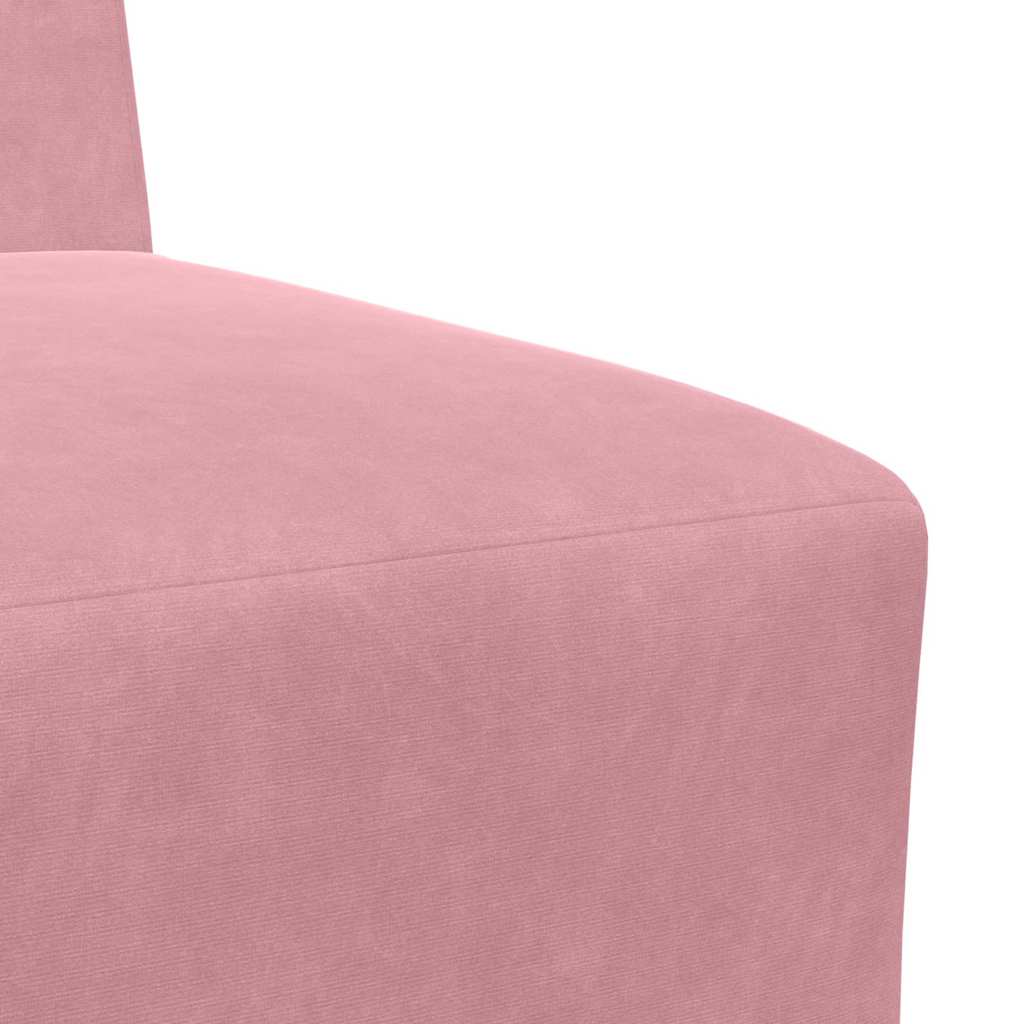 Unità di Divano Modulare Senza Braccioli 3 pcs Rosa