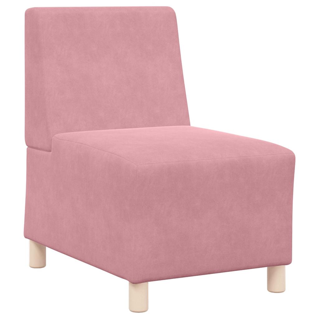 Unità di Divano Modulare Senza Braccioli 3 pcs Rosa
