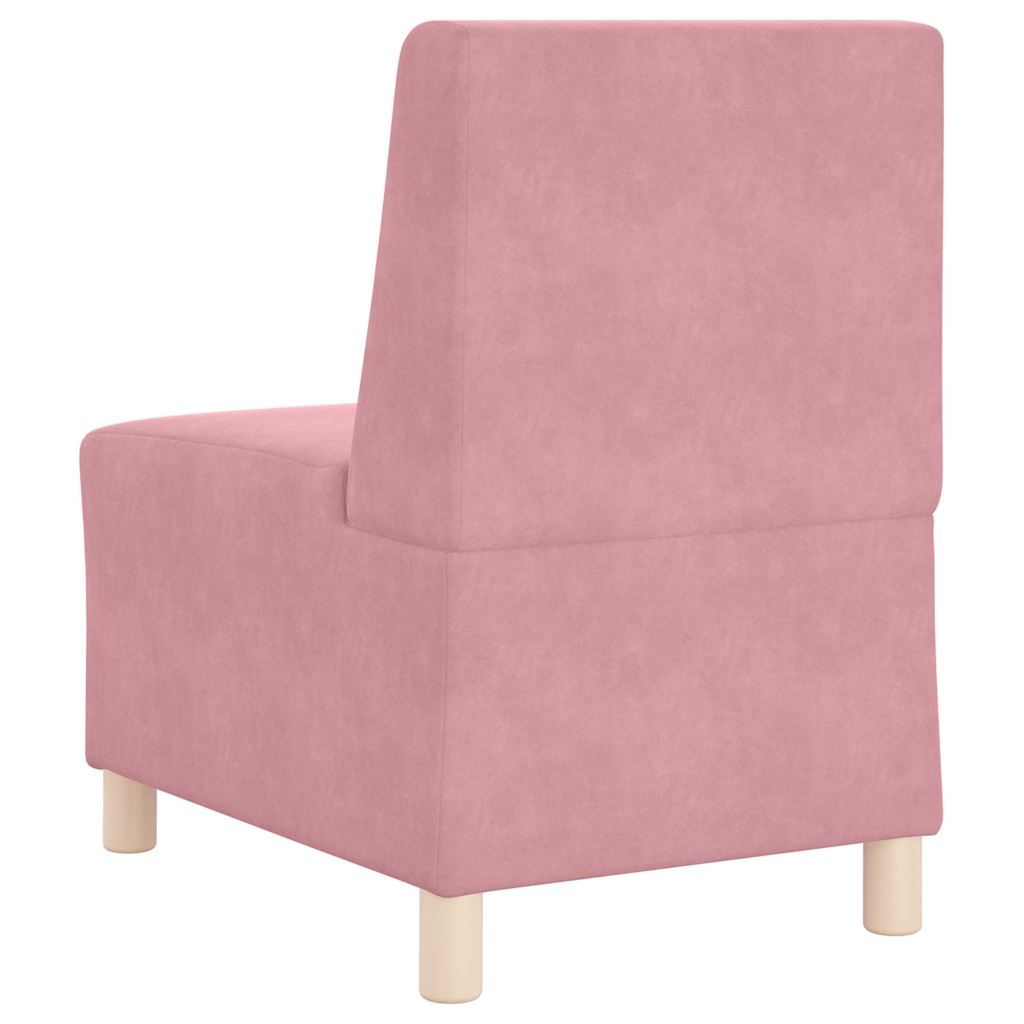Unità di Divano Modulare Senza Braccioli 3 pcs Rosa