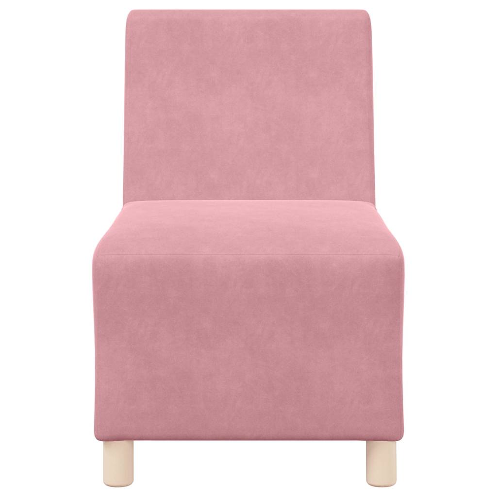 Unità di Divano Modulare Senza Braccioli 3 pcs Rosa