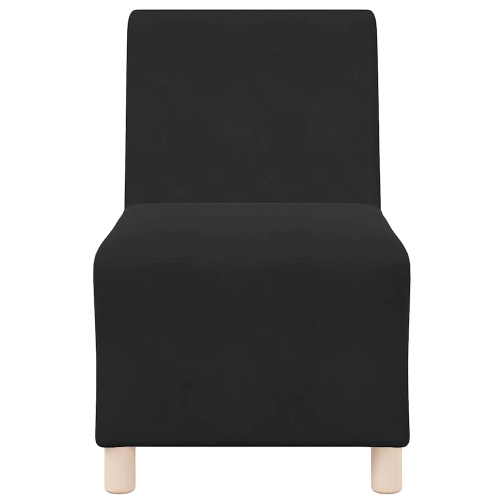 Unità di Divano Modulare Senza Braccioli 3 pcs Nero