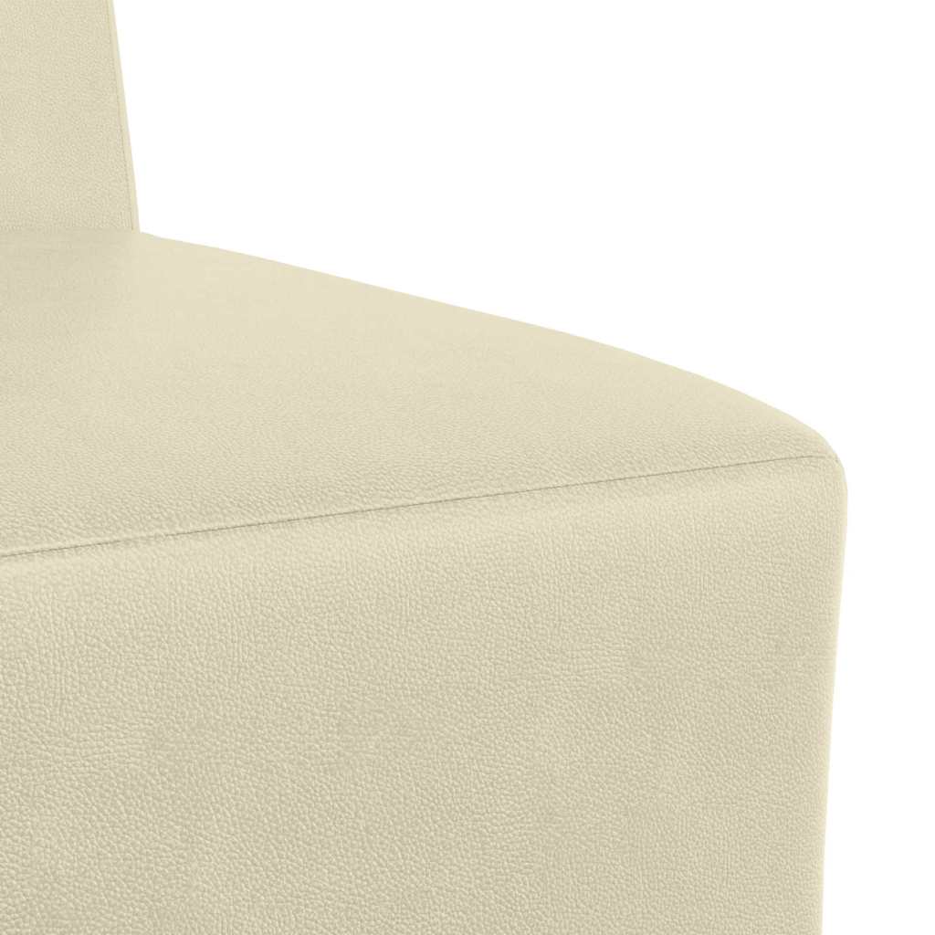 Unità di Divano Modulare Senza Braccioli 3 pcs Crema