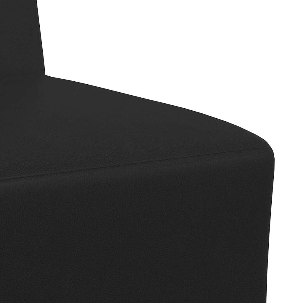 Unità di Divano Modulare Senza Braccioli 3 pcs Nero - homemem39