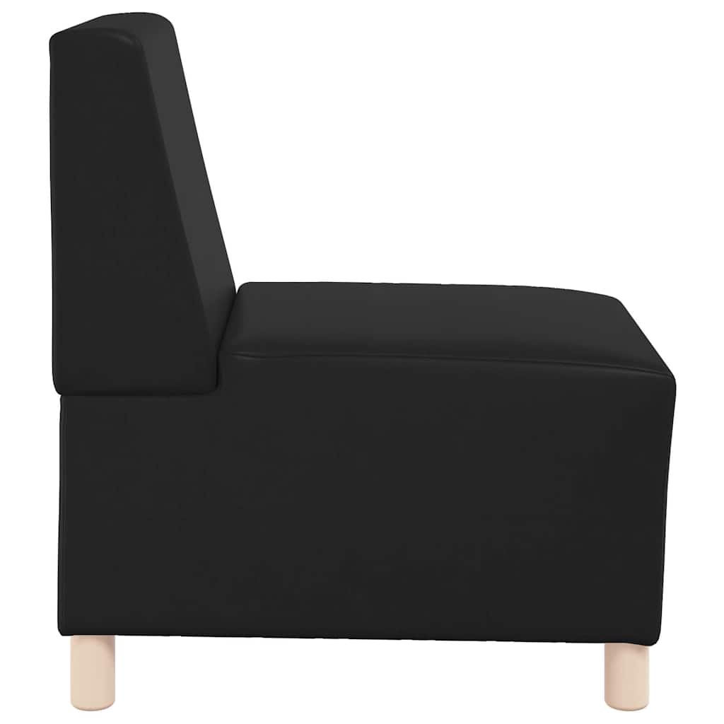 Unità di Divano Modulare Senza Braccioli 3 pcs Nero - homemem39