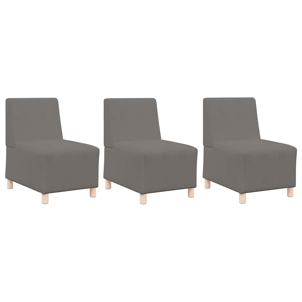 Unità di Divano Modulare Senza Braccioli 3 pcs Grigio chiaro