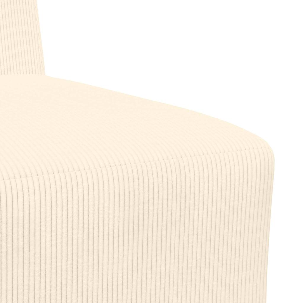 Unità di Divano Modulare Senza Braccioli 3 pcs Crema