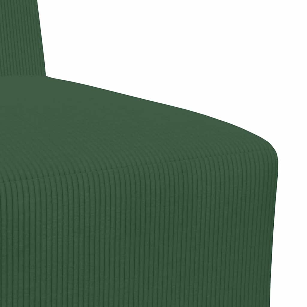 Unità di Divano Modulare Senza Braccioli 3 pcs Verde giungla