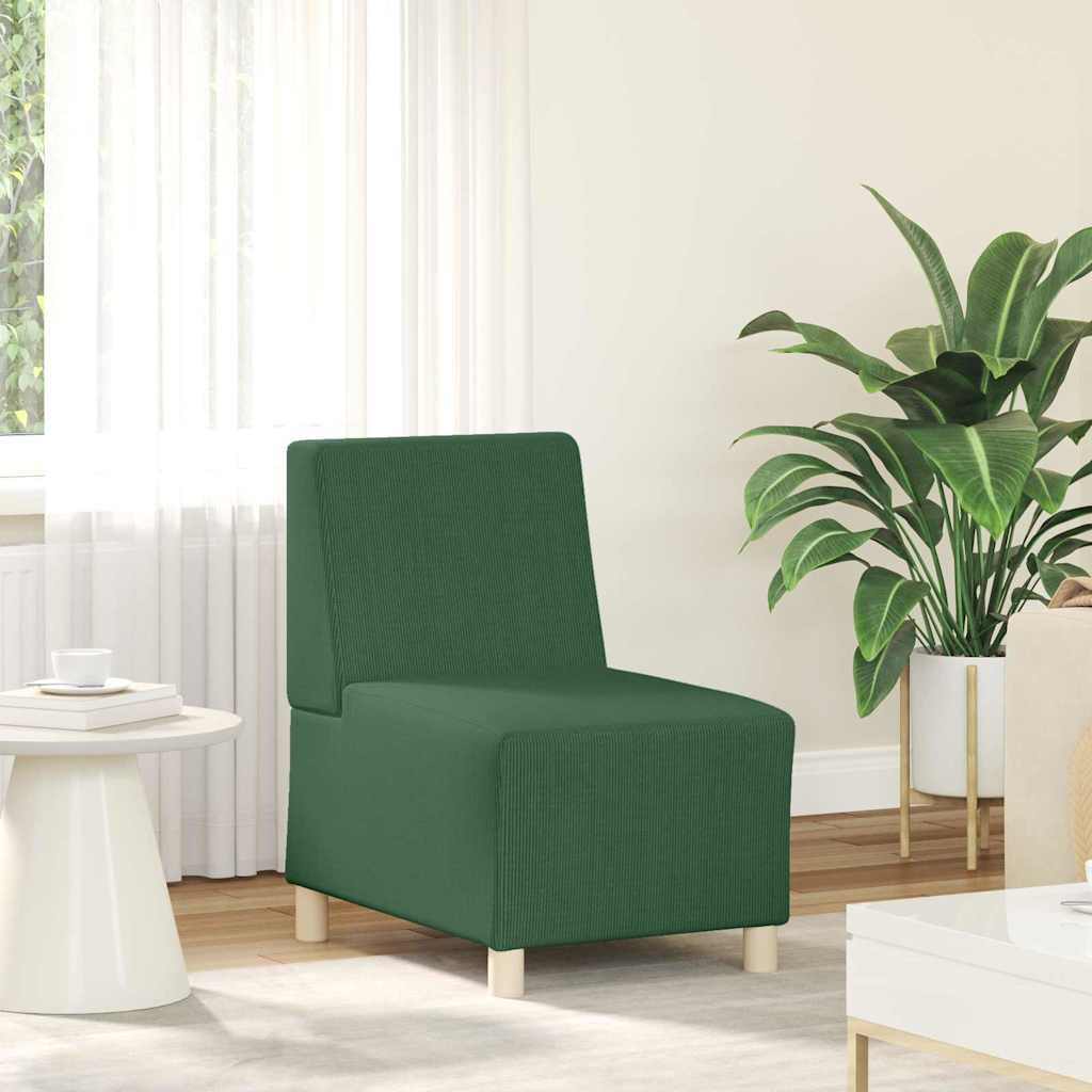 Unità di Divano Modulare Senza Braccioli 3 pcs Verde giungla