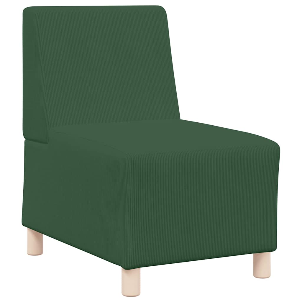 Unità di Divano Modulare Senza Braccioli 3 pcs Verde giungla