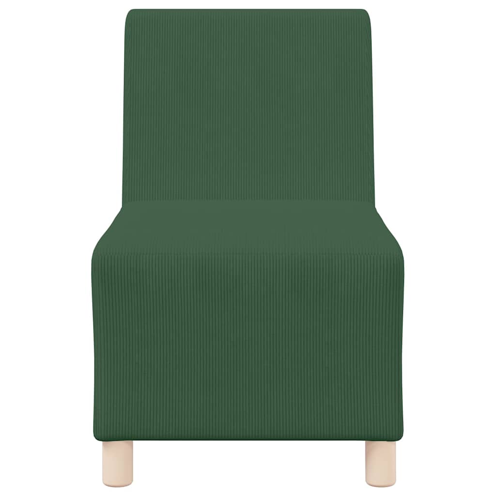 Unità di Divano Modulare Senza Braccioli 3 pcs Verde giungla