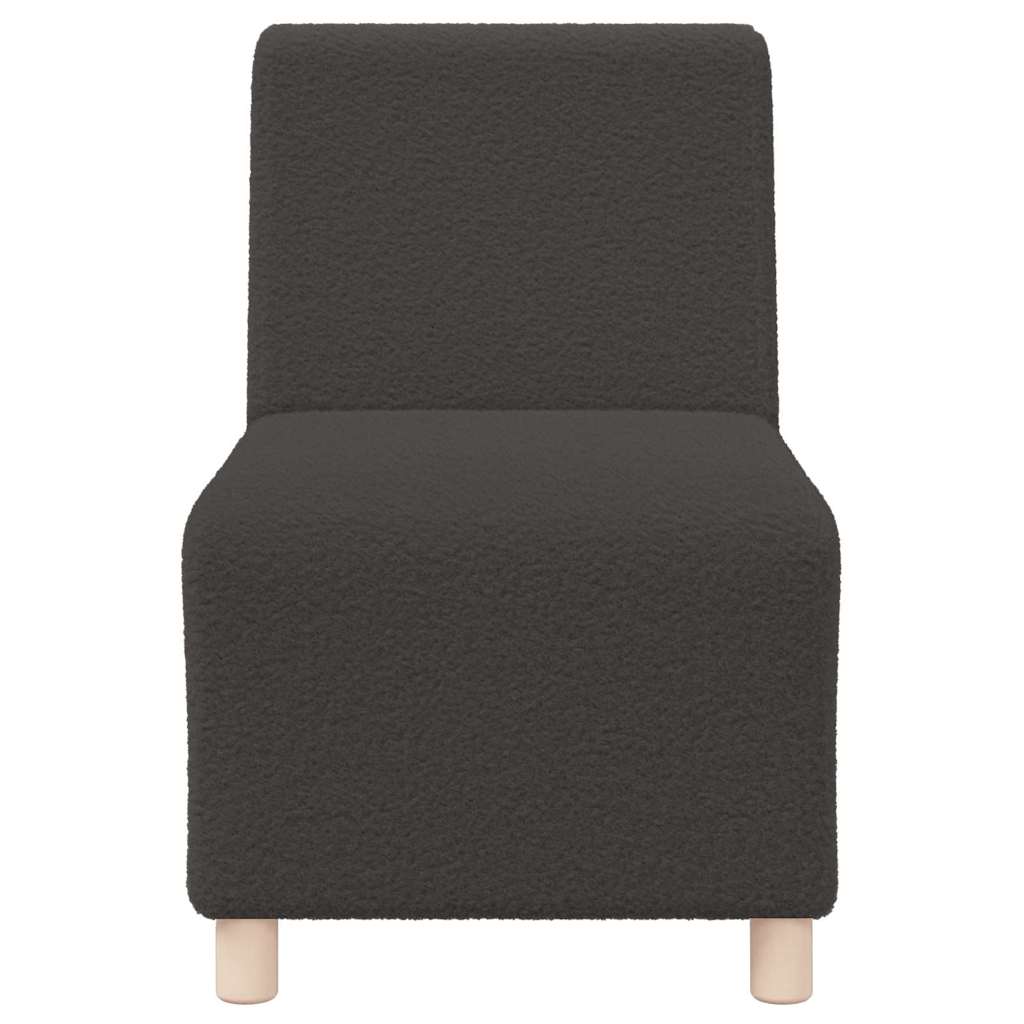 Unità di Divano Modulare Senza Braccioli 3 pcs Grigio scuro