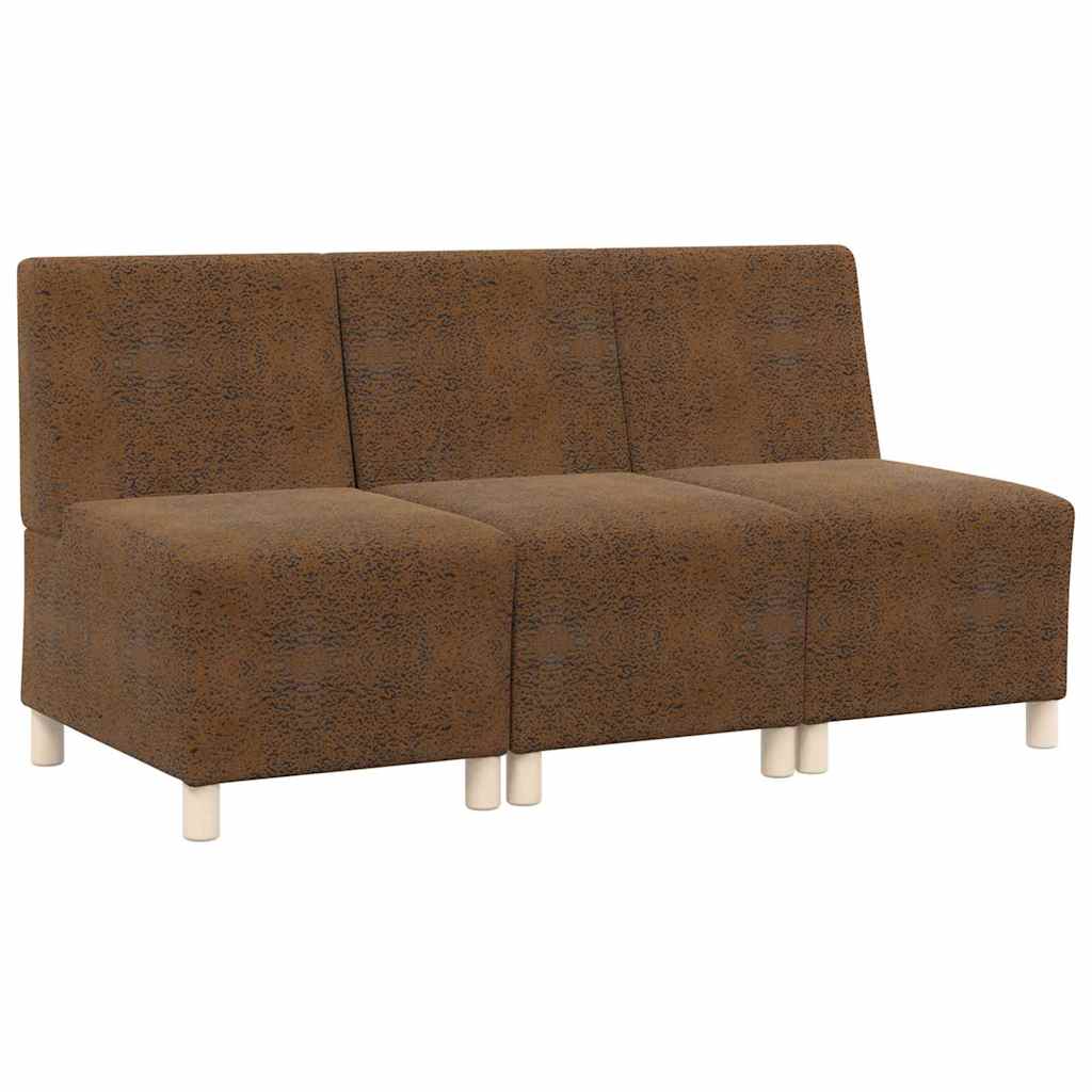 Poltrona Sofa 3 pcs Marrone 55 x 74 x 82 cm