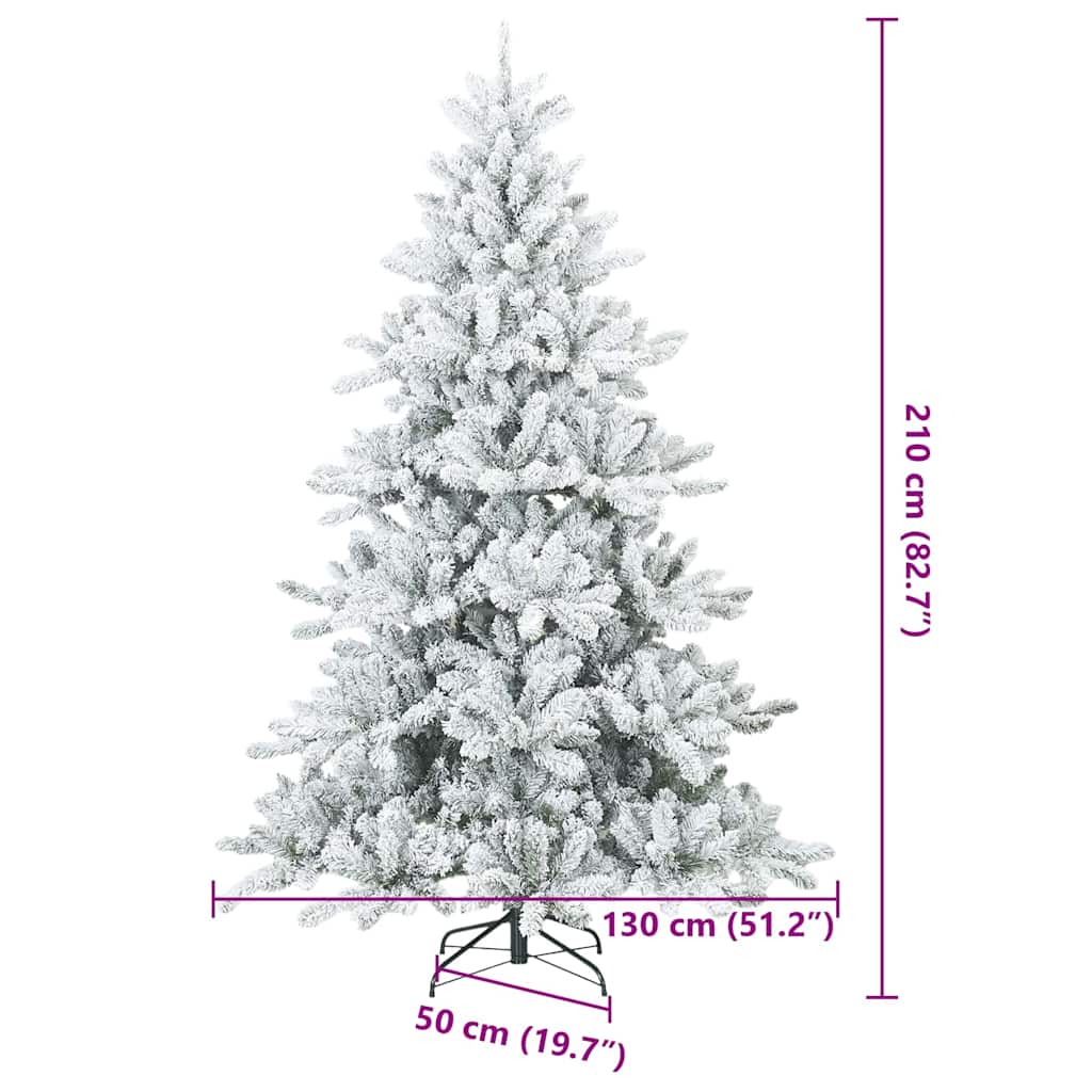 Albero di Natale Artificiale Snodato Foderato di Neve Bianco | homemem39
