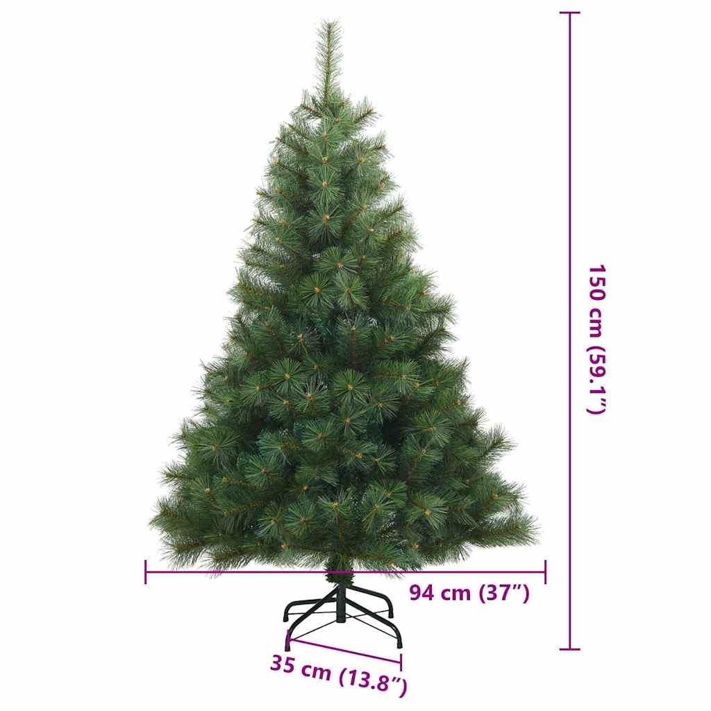 Albero di Natale Artificiale con Rami Pieghevoli Verde 150 cm | homemem39