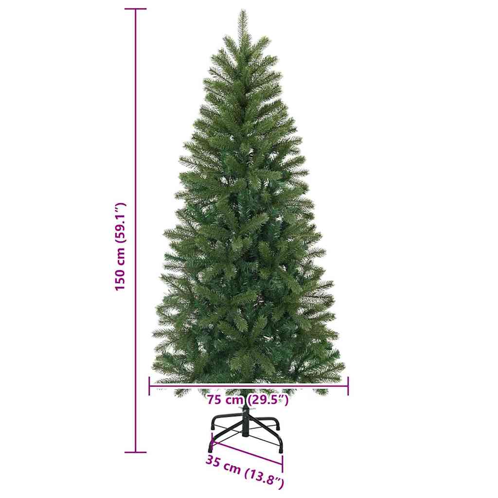 Albero di Natale artificiale Verde 150 cm PVC, PE e acciaio | homemem39