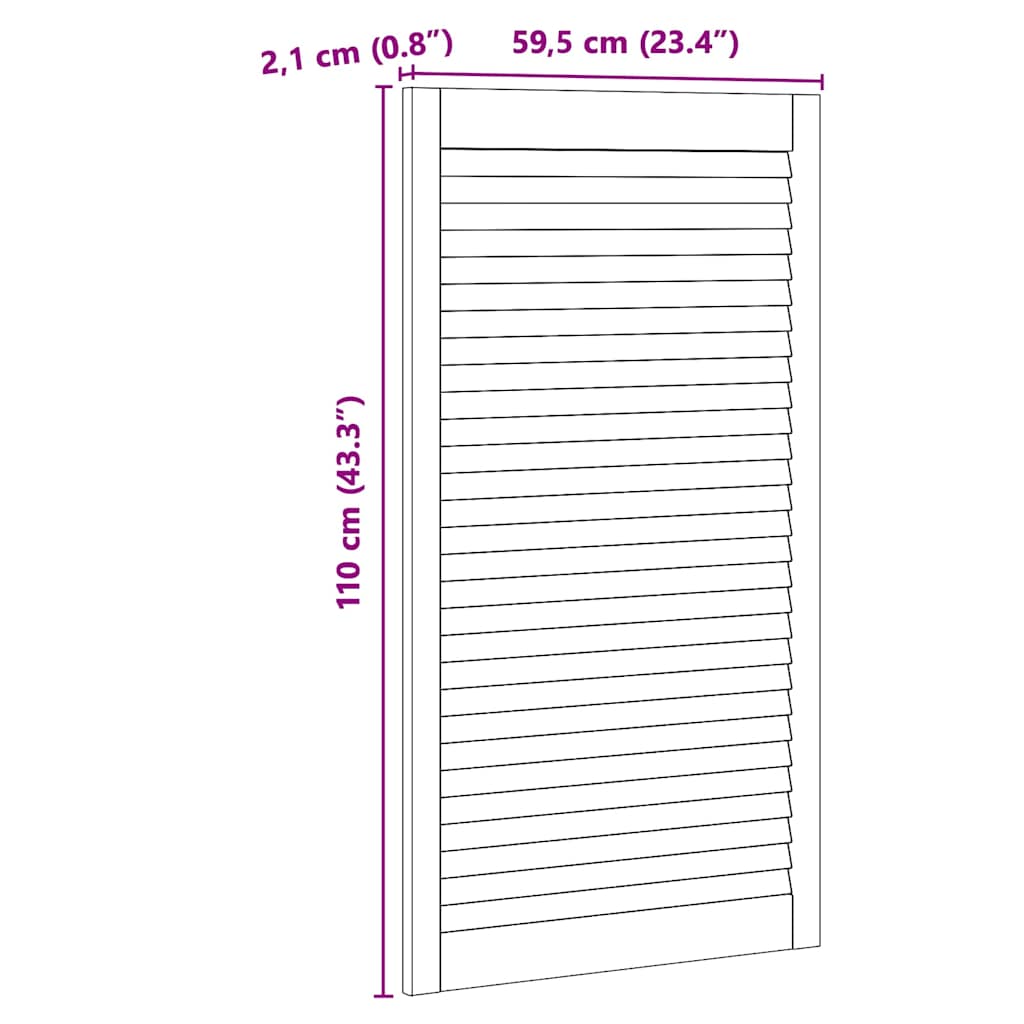 Porta per Armadio Naturale 110 x 2,1 x 59,5 cm Pino massello | homemem39