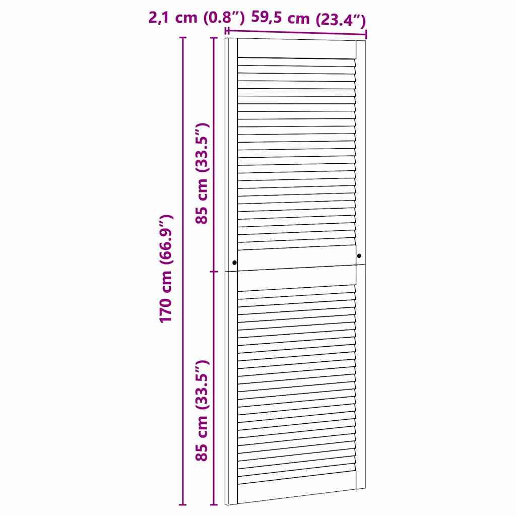 Porta per Armadio Altro con porta Marrone 170 x 59.5 x 2.1 cm