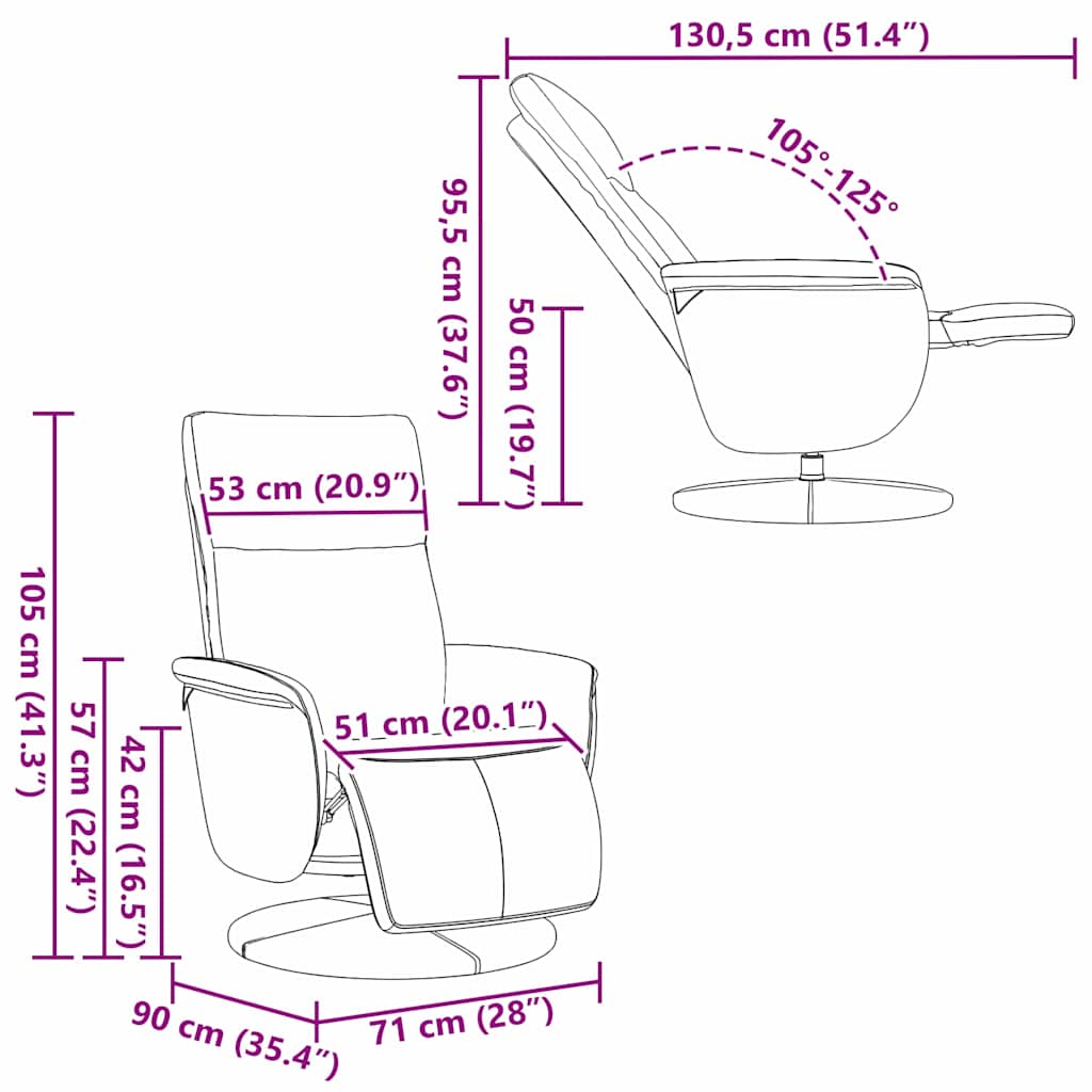 Poltrona Massaggiante Bianco 71 x 90 x 105 cm Pelle Sintetica