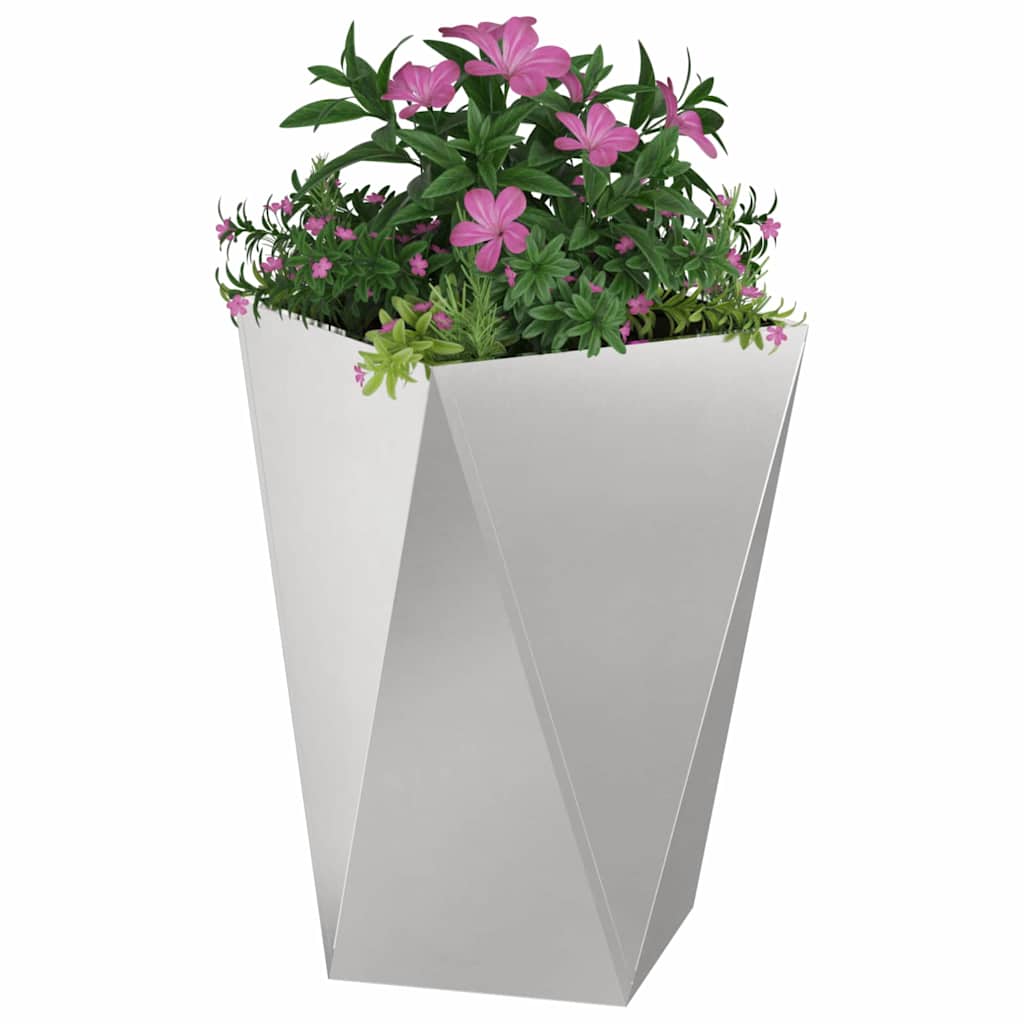 Fioriera 2 pz Argento 50 x 50 x 75 cm Acciaio inossidabile | homemem39