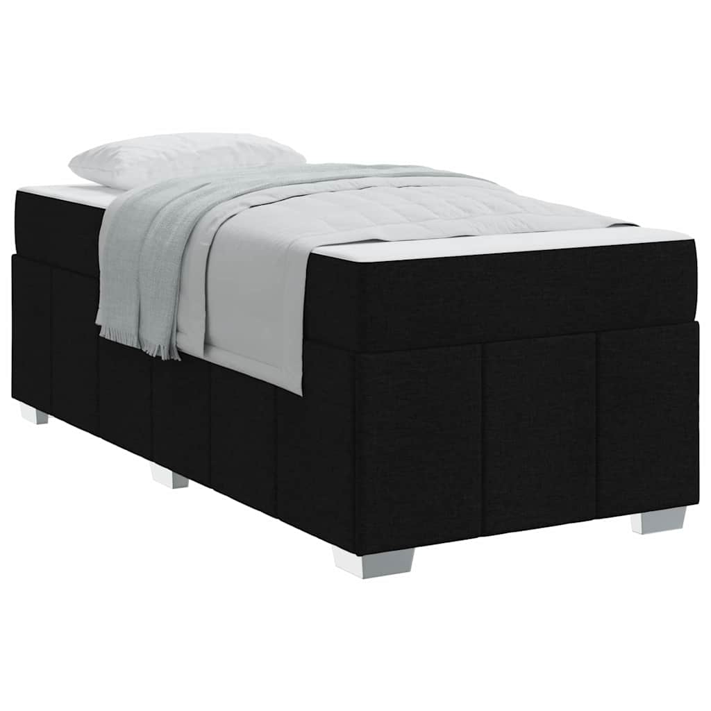 Struttura del letto con materasso Nero 80 x 200 cm Tessuto