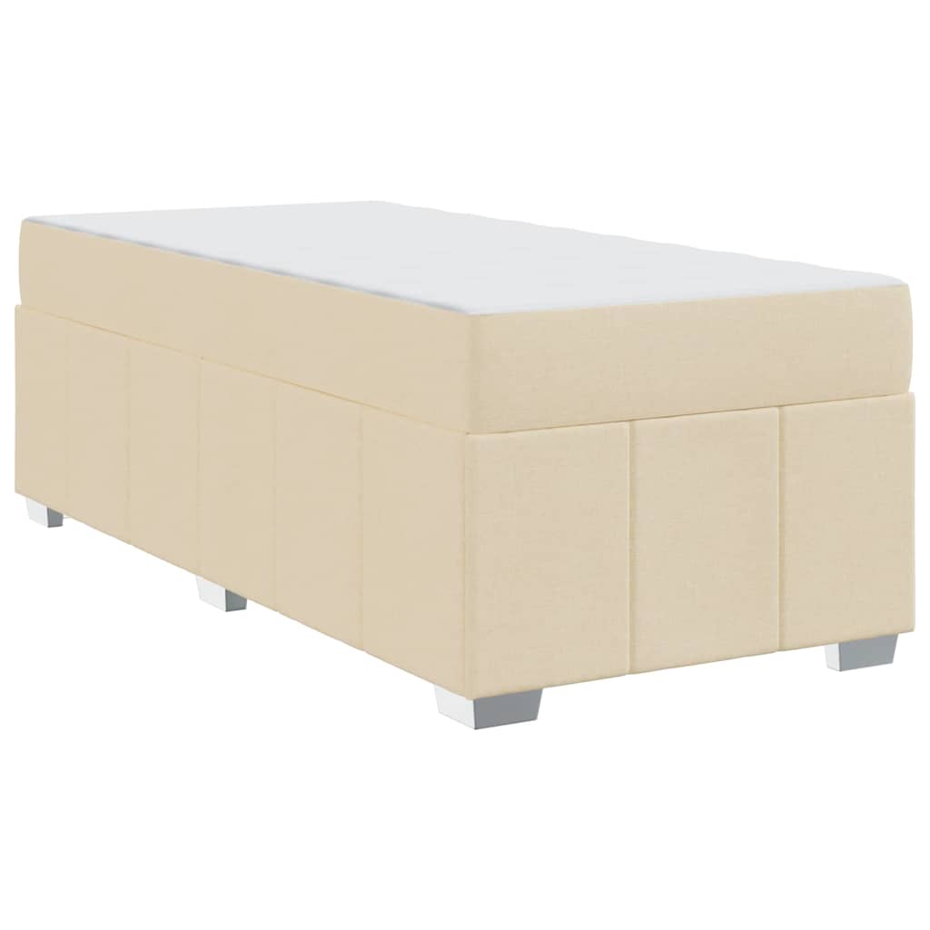Struttura del letto con materasso Crema 90 x 190 cm Tessuto