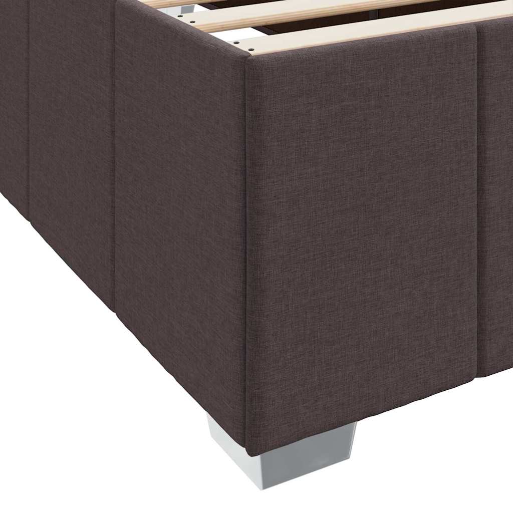 Struttura del letto Marrone scuro 90 x 200 cm Tessuto
