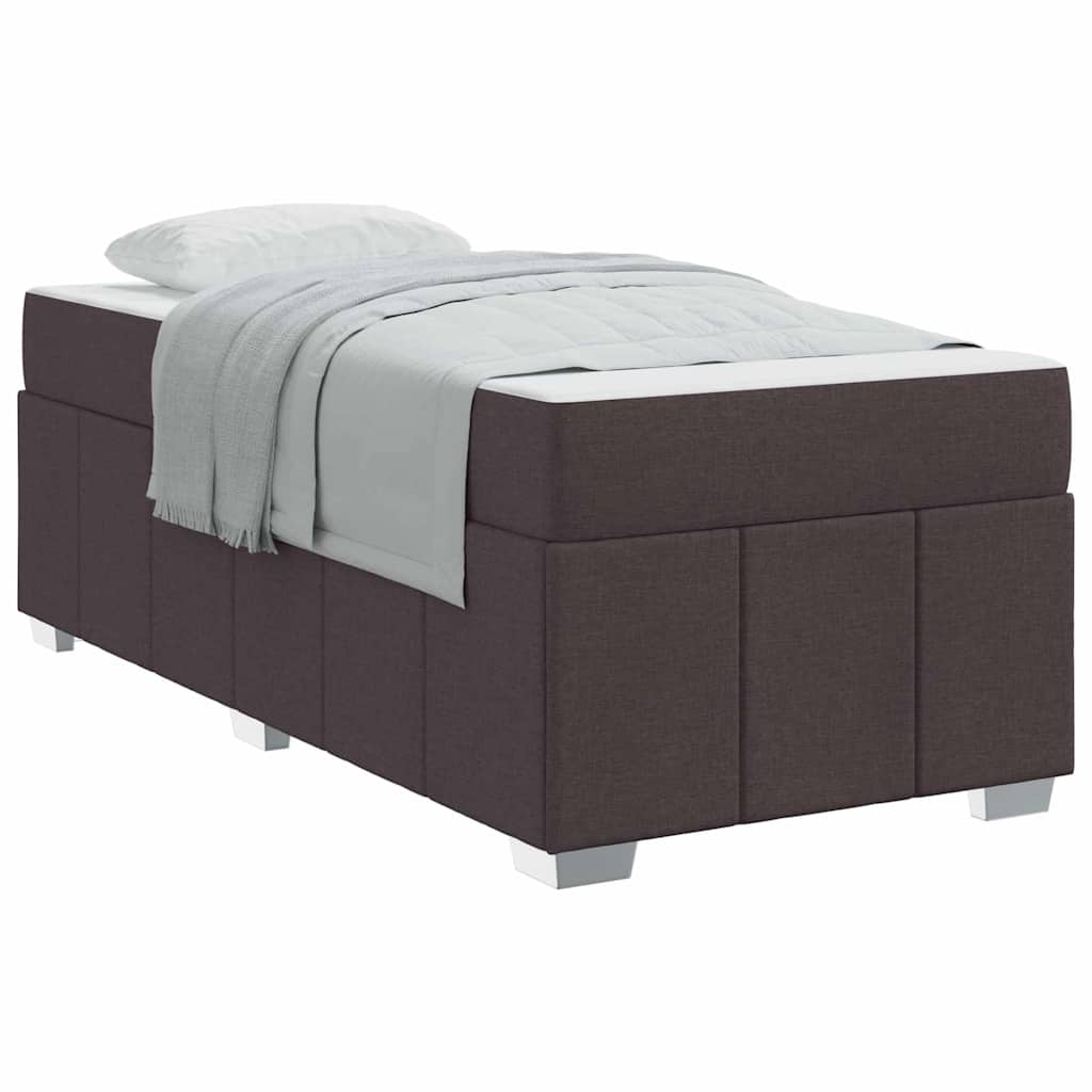 Struttura del letto Marrone scuro 90 x 200 cm Tessuto