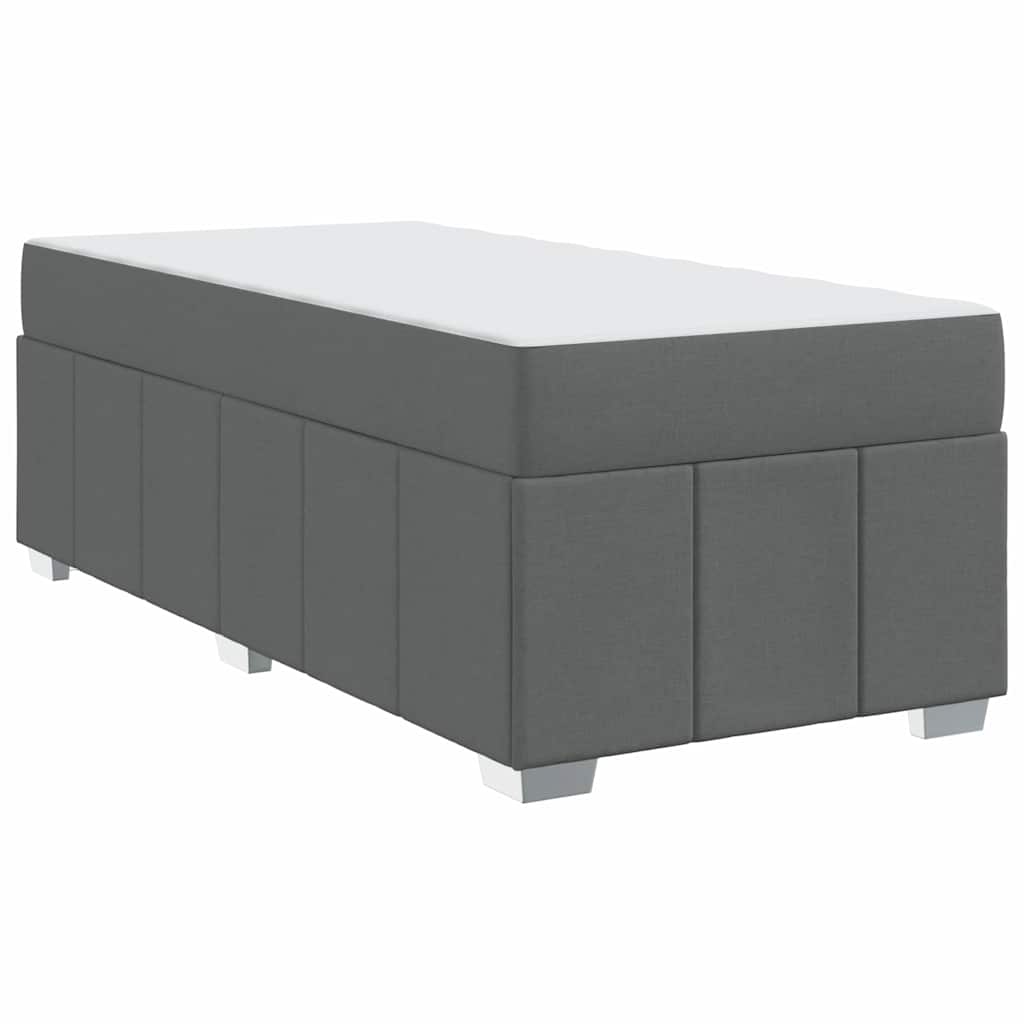 Struttura del letto Grigio scuro 100 x 200 cm Tessuto