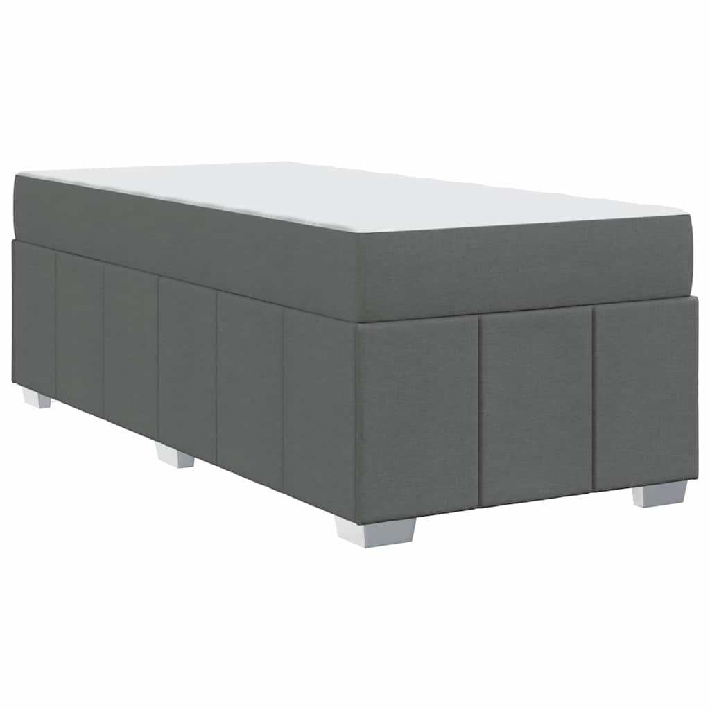 Struttura del letto Grigio scuro 100 x 200 cm Tessuto