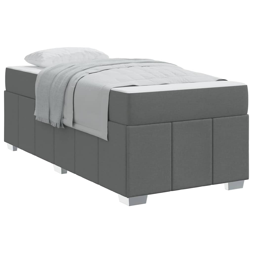 Struttura del letto Grigio scuro 100 x 200 cm Tessuto