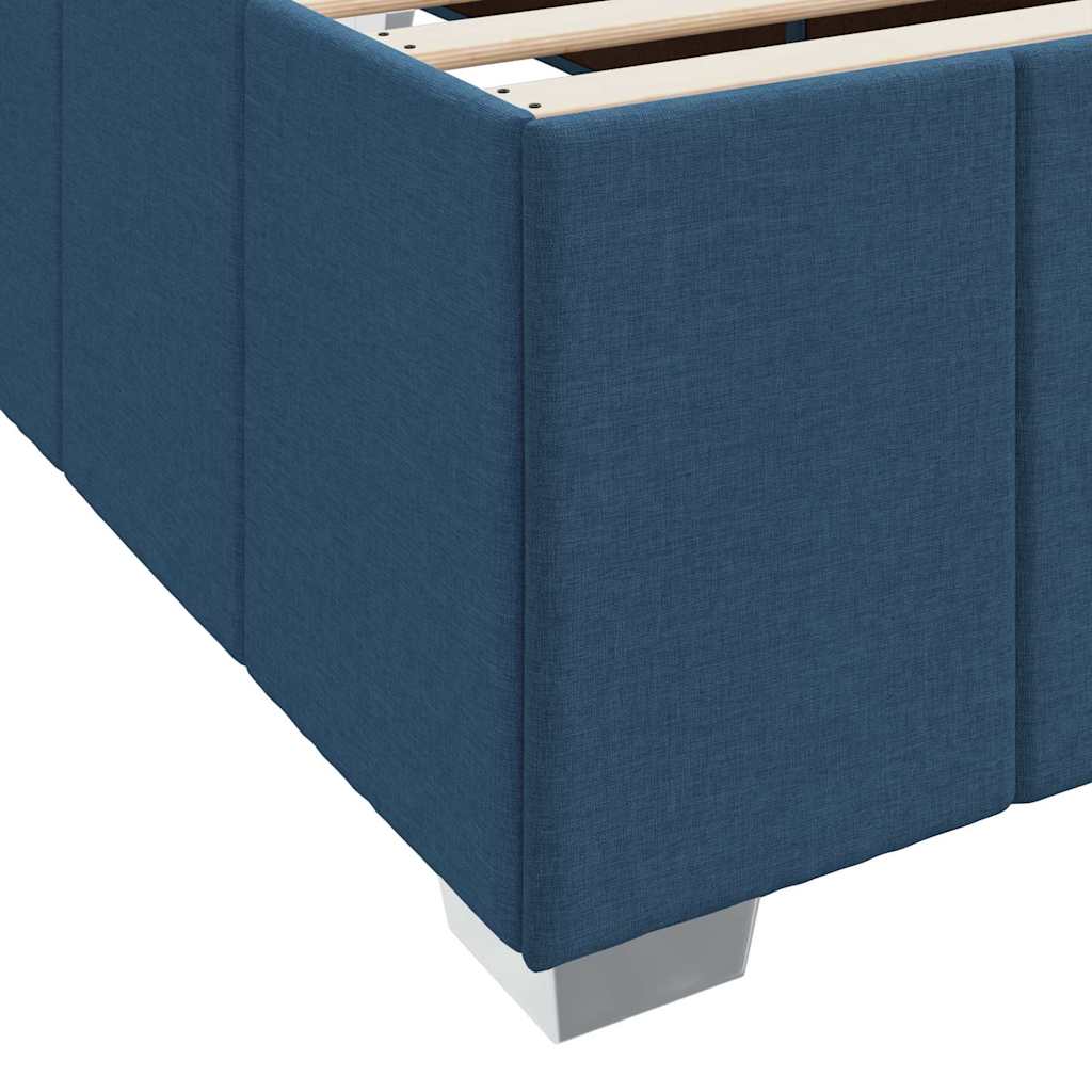 Struttura del letto con materasso Blu 100 x 200 cm Tessuto