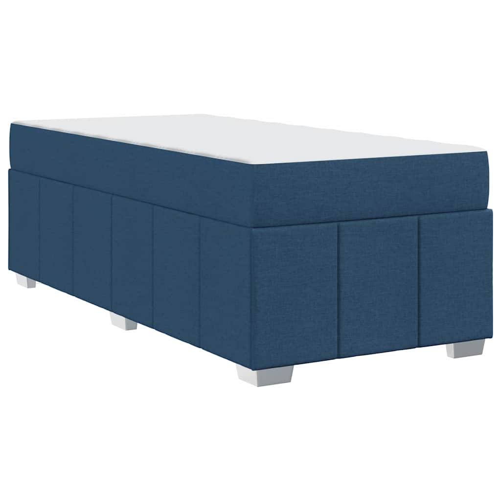 Struttura del letto con materasso Blu 100 x 200 cm Tessuto