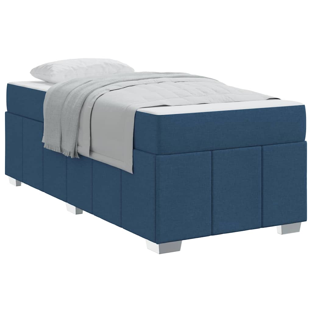 Struttura del letto con materasso Blu 100 x 200 cm Tessuto