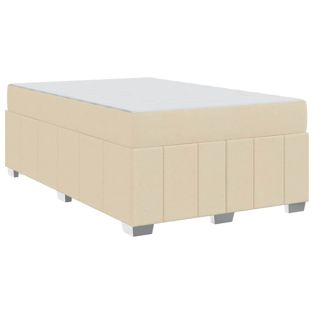 Struttura del letto con materasso Crema 120 x 200 cm Tessuto