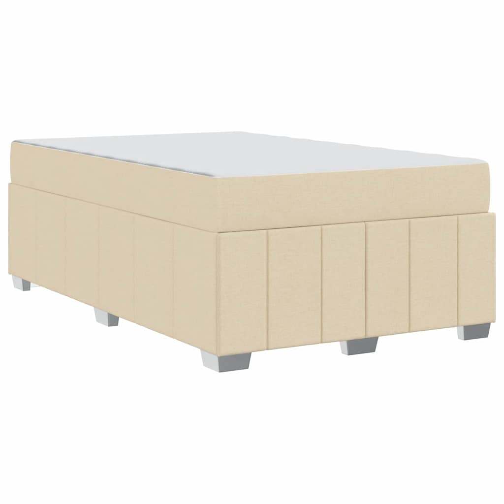 Struttura del letto con materasso Crema 120 x 200 cm Tessuto