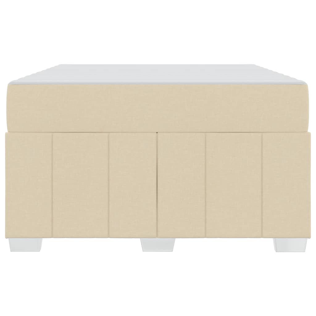Struttura del letto con materasso Crema 120 x 200 cm Tessuto