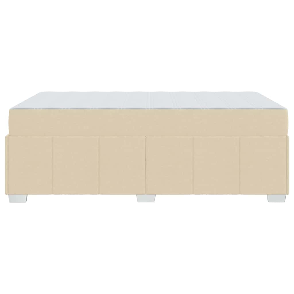 Struttura del letto con materasso Crema 120 x 200 cm Tessuto