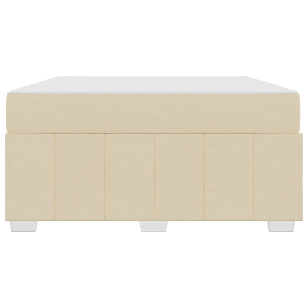 Struttura del letto con materasso Crema 140 x 200 cm Tessuto