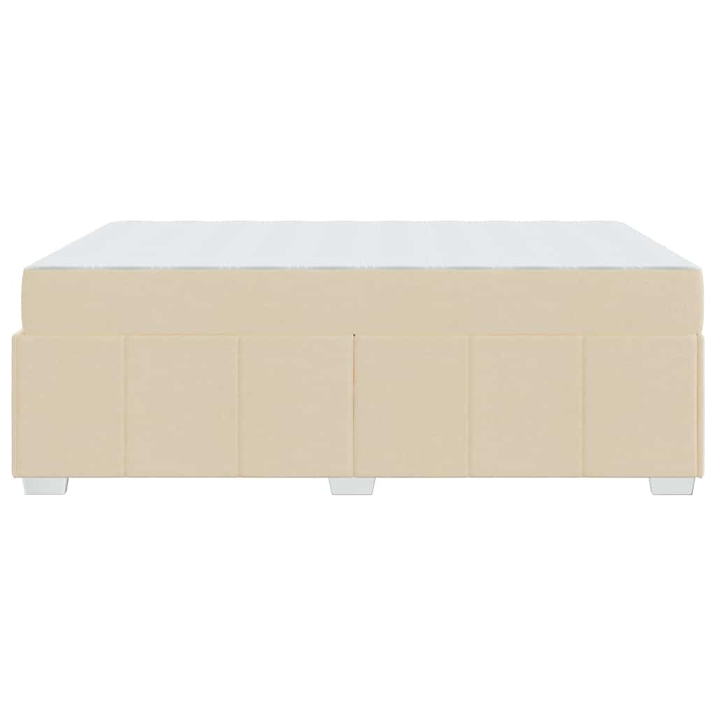 Struttura del letto con materasso Crema 140 x 200 cm Tessuto