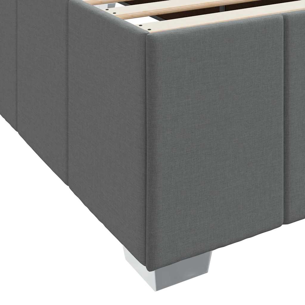 Struttura del letto Grigio scuro 160 x 200 cm Tessuto