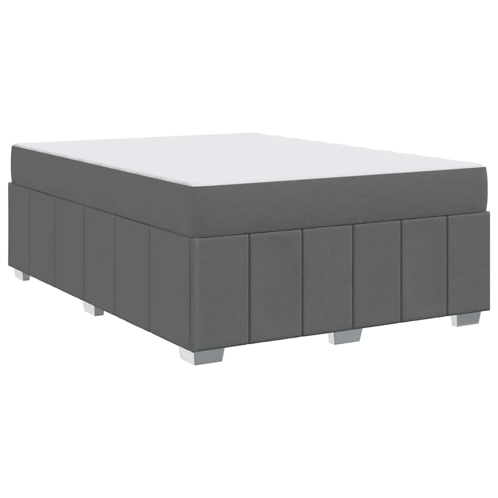 Struttura del letto Grigio scuro 160 x 200 cm Tessuto
