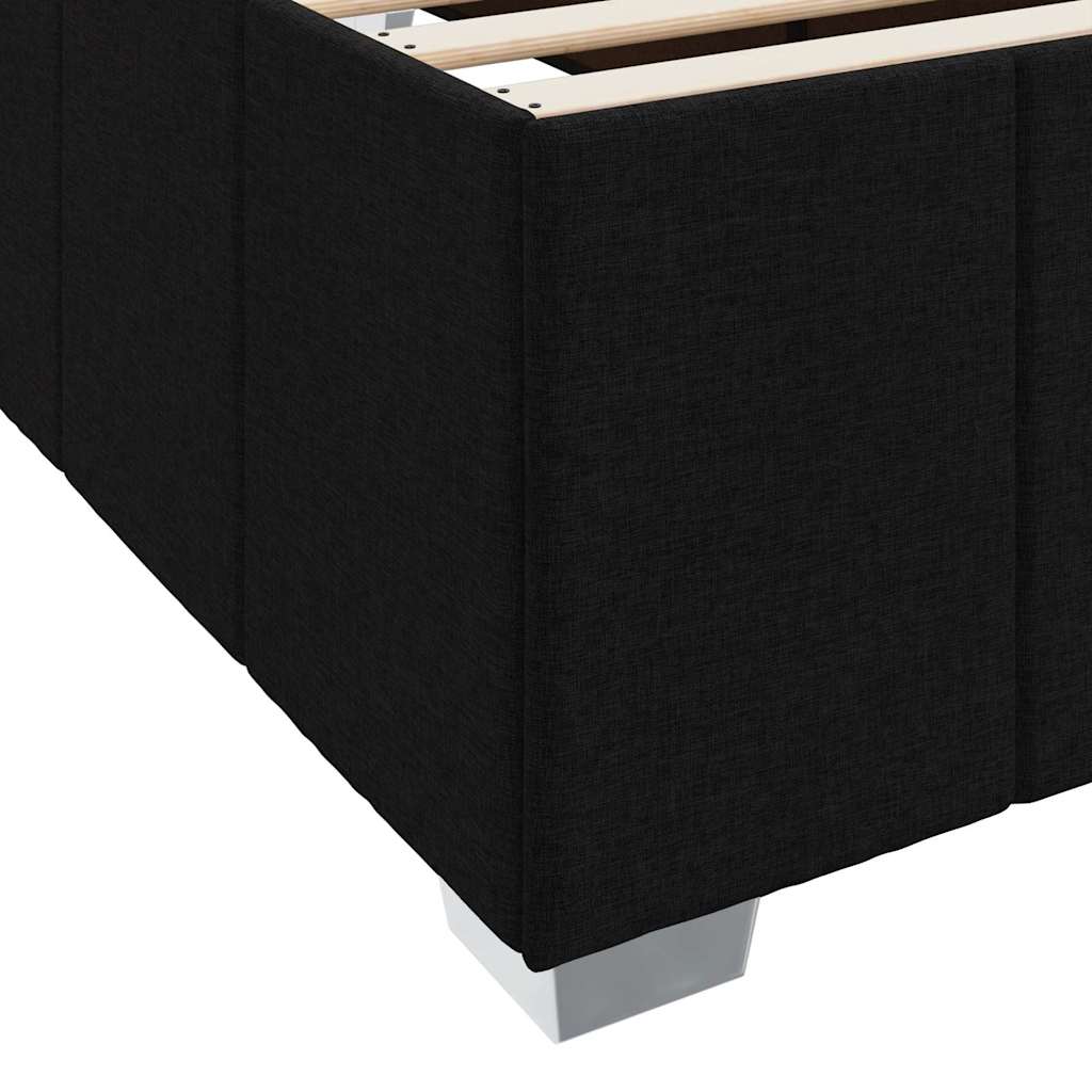 Struttura del letto con materasso Nero 180 x 200 cm Tessuto